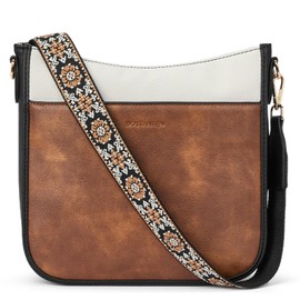 BOSTANTEN Women's Small Polyurethane (PU) Leather Handbag, Cross-Body/Shoulder Bag, with Adjustable, Coloured Strap