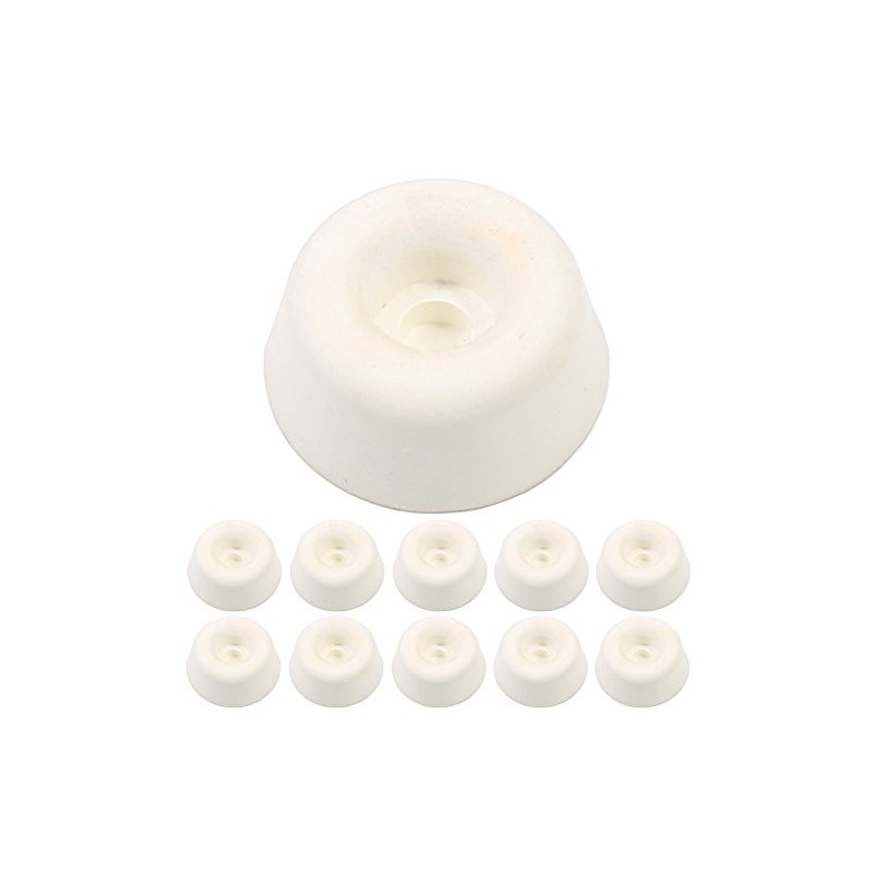 10x White Rubber Toilet Seat 19mm Buffer Pads