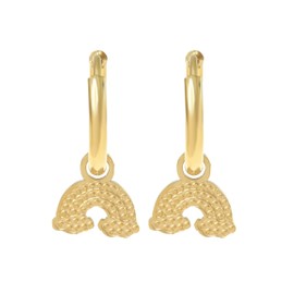 Made by Nami Women's Earrings Set in Silver or Gold with Rainbow Pendant Made of Surgical Stainless Steel Hypoallergenic & Waterproof Earrings Boho Jewellery Women, Stainless Steel, No Gemstone