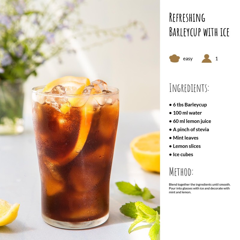 BARLEYCUP Natural Instant Cereal Drink Granules, 200 GR