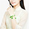 CINSKYING Fengshui Jade Bracelet, Handmade Bracelet with Good Luck Charm-J3