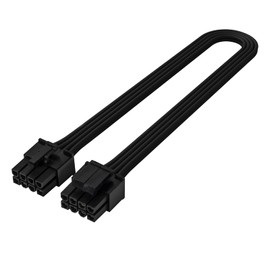 Silver Stone EPS/ATX 12V 8pin to 4+4pin SST-PP06BE-EPS35 Power Dedicated Modular Cable, Black