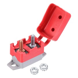 DMiotech 1 Set 12-24V 40A Circuit Breaker,Auto Resettable Stud Type Overload Protector Switch Fuse Holder with Cover and Screws for Boat Rv Car Audio Speaker