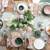 Paper Placemats Disposable 50 Pack Beige Bloom Flowers Place Mats