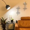 ZEXUIRU 2 Set Bling Metal Wall Art Jeweled crystal Hang