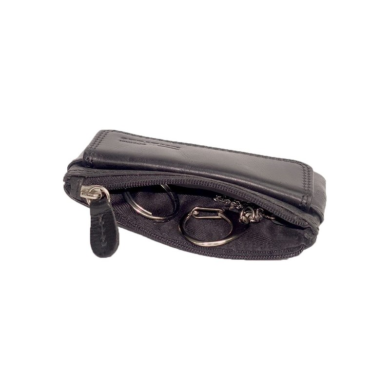 Deluxe Key Bag, Buffalo Leather Black