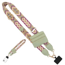 Phone Strap Crossbody Phone Strap With Zippered Pouch Phone Lanyard Crossbody Cross Body Phone Strap Phone Crossbody Strap Crossbody Adjustable Phone Strap Strap for Travel and Shopping