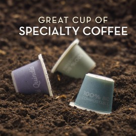 Cafe Quindio Compostable Coffee Pods, compatible with Nespresso Original machines - Gourmet Intense Coffee 25 Pods/Bag