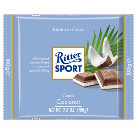 Ritter Sport Chocolate, Coconut, 3.5 Ounce (Pack of 12)