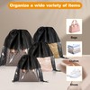 PLMMOUT 12 PCS Dustproof Drawstring Bags,Breathable Non-Woven Fabric Drawstring Dust