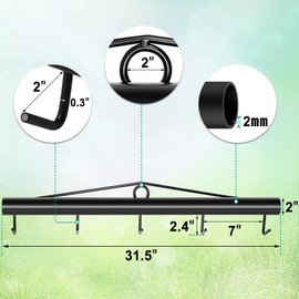 Zwinz Steel Chain Link Fence Stretcher, 5 Thicken & Longer Hook Fence Stretcher Tool, 31.5 Inch Woven Wire Fence Stretcher, Black