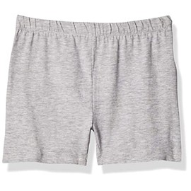 French Toast Girls' Stretch Kick Short, Heather Gray, M (7/8)