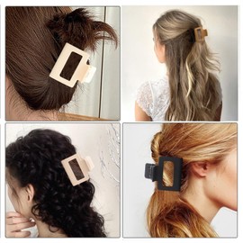 12 Pack Matte Rubber Coating Small Hair Clips for Women Girls - 2 Inch Strong Hold Claw Clips for Thin Short Hair - Neutral Color Accessories for Styling, Medium Size Jaw Clips