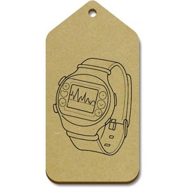 10 x Large 'Smart Watch Monitor' Wooden Gift Tags (TG00125248)