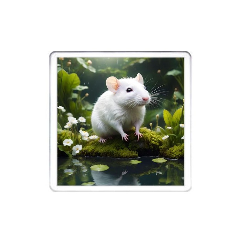 Rat Coaster Set. 4 different Rat Pictures on 10cm x
