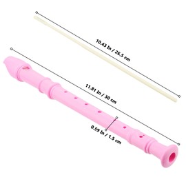 MUKLEI 20 Pack 8 Hole Recorder Instrument Pink, Descant Soprano Recorder Bulk Recorder Musical Instruments with Cleaning Rod for Beginners