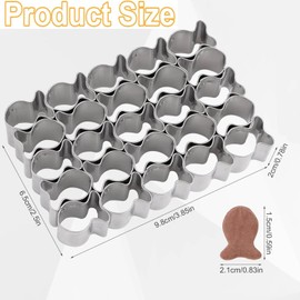 WADY Goldfish Cracker Cutter, 25 Grids Mini Gold Fish Shapes Molds Cookie Cutter, Stainless steels Cookie Cutters Tiny Treats Baking Mold Animal Cracker Cookie Cutters for Fish Shaped Foods