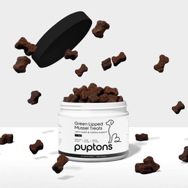 Puptons Green Lipped Mussel Treats for Dogs | 90 Treats, Joint Care Treats Rich in Amino Acids & Glucosamine | 600mg Green Lipped Mussel Per Treat | Supports Mobility & Flexibility