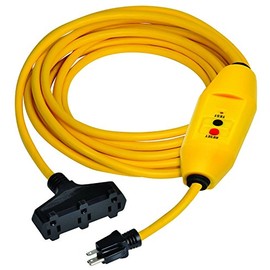 25' Inline GFCI Cord Set with Triple Tap Connector - Tower Manufacturing