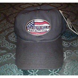 OLD GUYS RULE BORN IN THE U.SA. Dark Maroon Purple Adjustable Hat