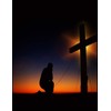Prayer at the Cross Christian Inspirational Notebook: 100 Pages 8.5"
