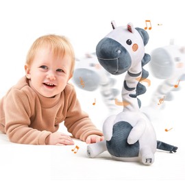 TUMAMA Kids Tanzendes Sprechendes Zebra,Elektronisches Weiches Plüschspielzeug mit Aufnahme und Wiederholung, Singendes Interaktives Babyspielzeug für Kleinkinder, Jungen, Mädchen, Geschenke