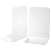 VFINE Bookends 1 Pair, White Metal Book Ends, Bookends for