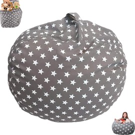 Toy Storage Bag, Children's Bean Bag Sofa, Cuddly Toy Storage Bean Bag, Bean Bag Toy Storage with Zip, Bag Toy Storage, for Clothes, Toys (22 Inches)