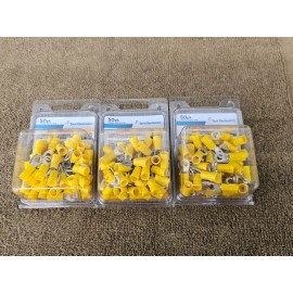 TYCO 150 Tyco Amp Crimp Ring Terminal Wire Connector 12-10Awg Yellow CPGI-2-1838161