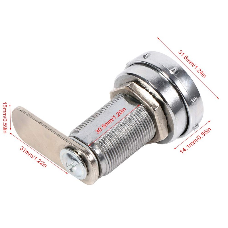3 Digit Code Combination Cam Lock Zinc Alloy Silver Convenient