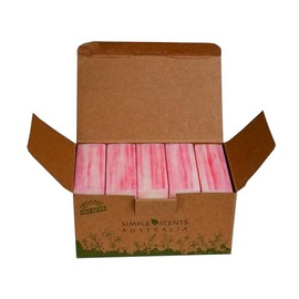 Simple Scents Australia Melon Strawberry Scented Natural Soap Bars (5 Bars), 3.5oz Moisturizing French Triple Milled Soap Bars Enriched with Shea Butter - Pure Plant Oil Bath & Body