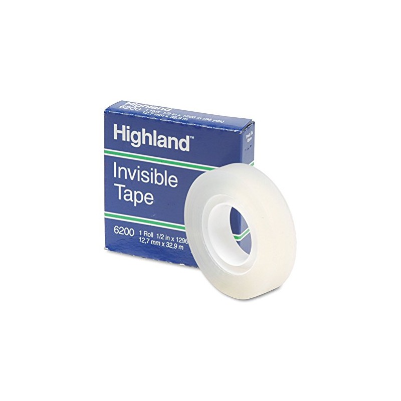 Highland Transparent Tape, 1 Roll, 3/4 in x 72 yd