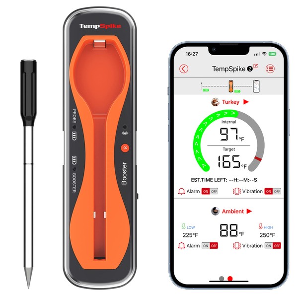 ThermoPro TempSpike 500FT Truly Wireless Meat Thermometer, Bluetooth Meat Thermometer