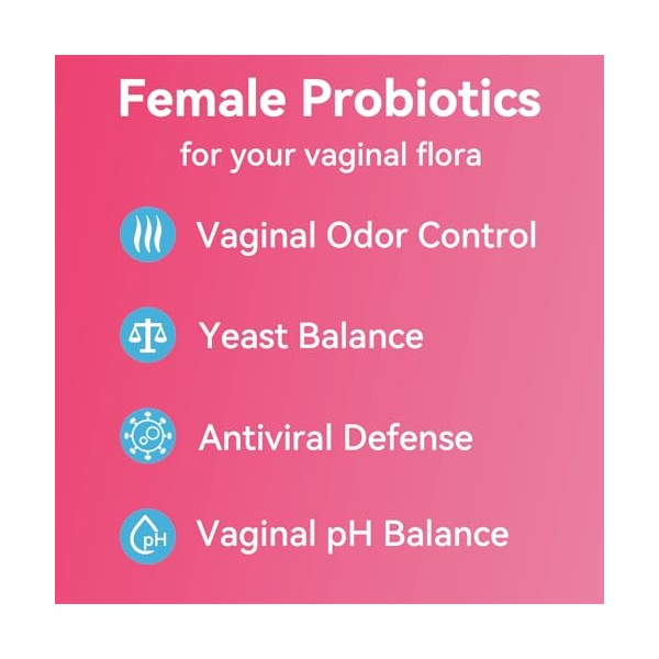 Vevoec Vevoec Gynable Vaginal Probiotics for Womem,Female Probiotic for pH