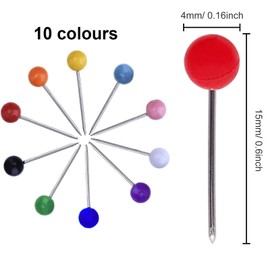 600Pieces Pins for Pinboard,Drawing Push Pins Map Pins Colourful Push Pins with Plastic Round Head,Map Push Pins Map Tacks Plastic Round Head Tacks with Steel PointsMap Mark or Bulletin Board.