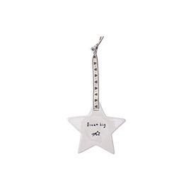 CGB Giftware | Hanging Star | Ceramic | 'Dream Big' | Gift for Birthday Christmas Graduation | GB01450D