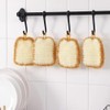 5 paños de cocina de ganchillo, con forma de tostada,