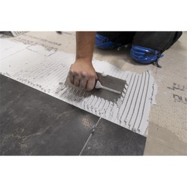 MARSHALLTOWN LayFlat Notched Trowel, 1/2" (13mm) Notch Sizes, 16" x 4" (406mm x 102mm) Blade Size, Made in the USA, LF1216SD