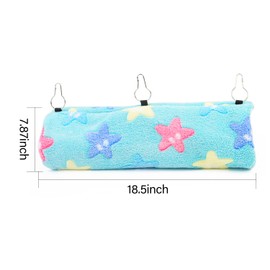 URBEST Ferret Hammock Guinea Pig Hideout Ferret Toys Tunnel Warm Soft Linings Rat Cage Accessories Play and Sleep(Blue