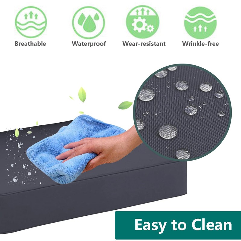 Oslimea Outdoor Patio Cushion Covers Replacement 18x18x2 inch 2Pack Patio