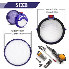 Filter Kits Compatible for Dyson DC25 Includes 919171-02 Washable Pre-Motor Filter & 916188-05 Post Motor Filter