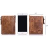 BULLCAPTAIN Genuine Leather Wallet for Men Vintage Bifold with Double