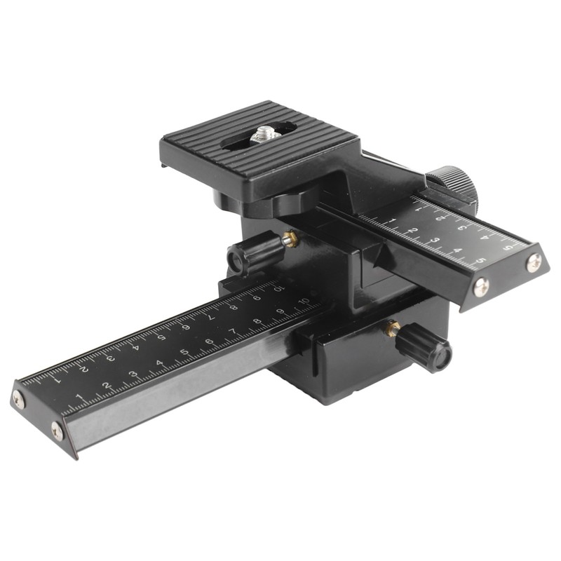 Macro Focusing Rail Slider 4 Way Magnesium Aluminum Alloy Close