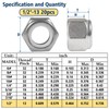 Vifmy 20 Pack 1/2"-13 Inch Locknuts,304 (A2-70) Stainless Steel Nylon
