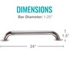 DMI Textured Grab Bars, Toilet Rail, Tub Rail, Handicapped Grab