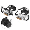 X AUTOHAUX Pair Bicycle Pedals with Toe Clip Foot Strap