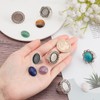 SUNNYCLUE 6Pcs 6 Styles Adjustable Blank Flower Cabochon Ring Connector