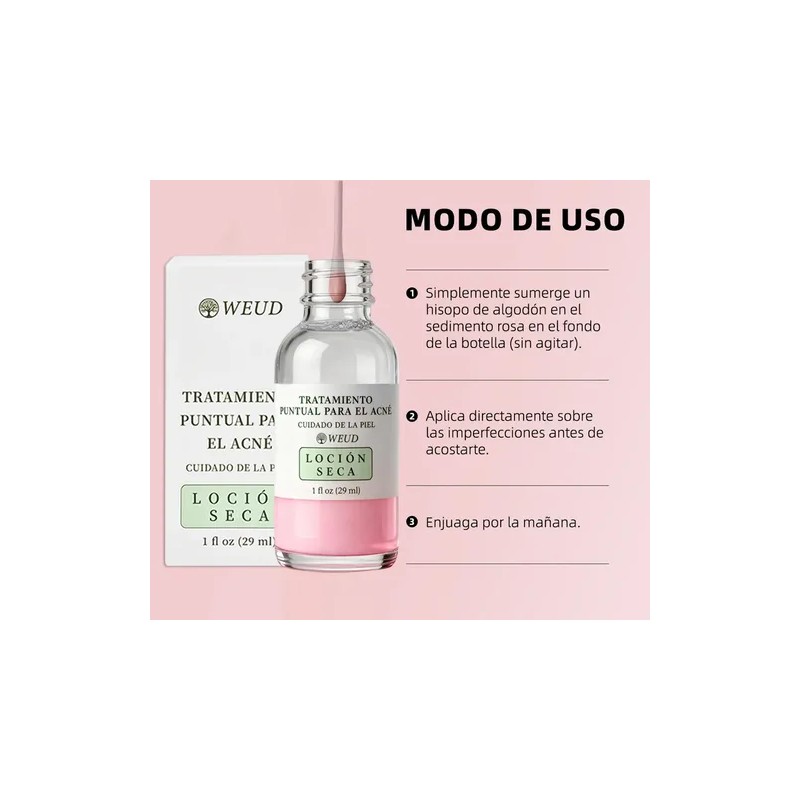 Weud Loción Seca Tratamiento Acné Espinillas Salicílico 29ml