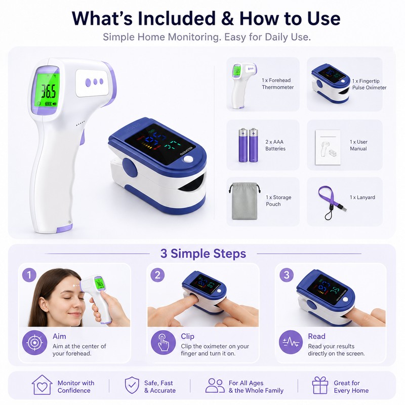 Non-Contact Infrared Forehead Thermometer for Home Use – Fast Digital