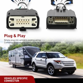 Nilight 4 Pin Trailer Wiring Harness Kit 56172 Vehicle Side Custom for 2011 2012 2013 2014 2015 2016 2017 2018 2019 Ford Explorer Police Interceptor Utility Simple Fit Tow Hitch Accessories